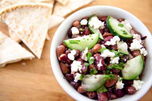 Bean and Cheese Salad with Cucumber