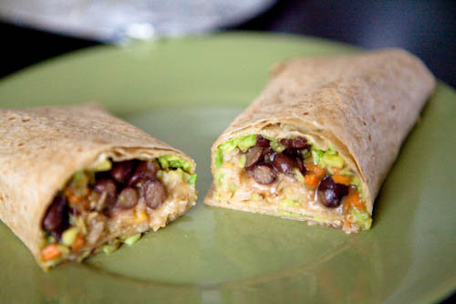 Brown Rice and Bean Burrito