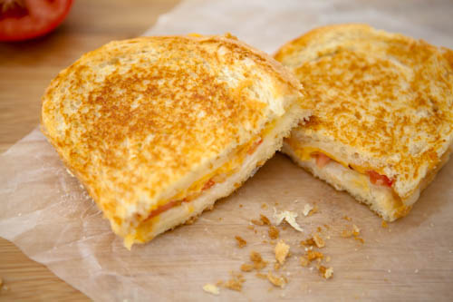 Grilled Tomato and Three Cheese Sandwich