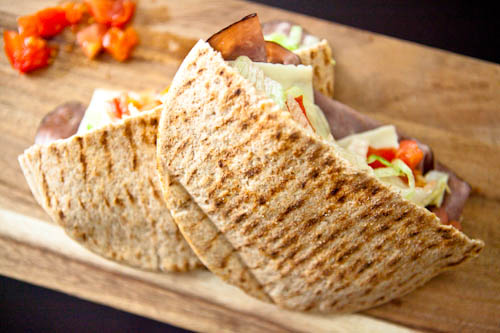 Roast Beef and Cheese Pita Pockets